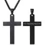 U7 Men Boys Simple Cross Necklace with Chain 22'' Stainless / 18K Gold/Ion-Plating Blue Pendant, Customizable Jewelry U7 Men Boys Simple Cross Necklace with Chain 22'' Stainless / 18K Gold/Ion-Plating Blue Pendant, Customizable Jewelry