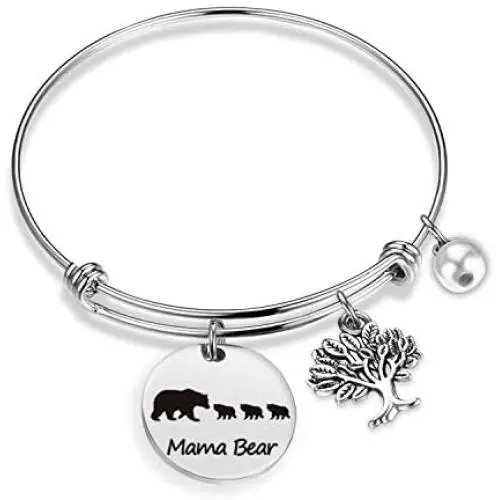 Eigso Mama Bear Bracelet Sweet Family Tree Bracelet Bangle Mama Bear Jewelry for Mom Grandma Wife Baby Bear Bracelet Bangle Eigso Mama Bear Bracelet Sweet Family Tree Bracelet Bangle Mama Bear Jewelry for Mom Grandma Wife Baby Bear Bracelet Bangle