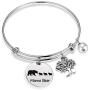 Eigso Mama Bear Bracelet Sweet Family Tree Bracelet Bangle Mama Bear Jewelry for Mom Grandma Wife Baby Bear Bracelet Bangle