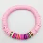 Heishi Bracelets Set African Stack Rainbow Vinyl Disc Bead 8mm Surfer Stretch Bracelet 8mm Beads Handmade Summer Beach Bracelet Jewelry Women Girls Gifts