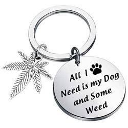 ENSIANTH Cannabis Dog Cat Lover Gift Cannabis Weed Gift All I Need is Dog/Cat and Some Weed