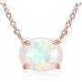 WINNICACA [ Oval & Round ] Sterling Silver Created Opal Choker Necklaces Jewelry Birthday Mothers Day Gifts for Her