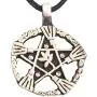 Trilogy Jewelry Pewter Witch Broom Pentagram Pendant on Leather w/ 5 Swarovski Crystals for Birthday Trilogy Jewelry Pewter Witch Broom Pentagram Pendant on Leather w/ 5 Swarovski Crystals for Birthday