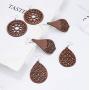 ORAZIO 6 Pairs Wood Earrings for Women Statement Dangle Drop Earrings Ethnic Teardrop Wooden Earrings Jewelry Set