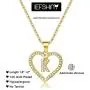 IEFSHINY Initials Letter Necklace for Women Girls, 14k Gold Filled Initial Letter Plated Charm Necklaces CZ Pendant Love Heart Alphabet Necklace for Women Teen Girls