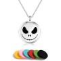 Azneck Jack Skull Necklace For Women The Nightmare Before Christmas Oil Diffuser Jewelry Necklace Locket Best Gifts for Men Girls Boys