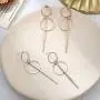 Geometric Double Circle Hoop Dangle Earrings Simple 8 Infinity Knot Bar Tassel Drop Earrings for Women Jewelry Geometric Double Circle Hoop Dangle Earrings Simple 8 Infinity Knot Bar Tassel Drop Earrings for Women Jewelry