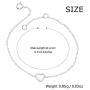 AUBE JEWELRY Hypoallergenic 925 Sterling Silver Cute Dainty Heart Bracelet for Women