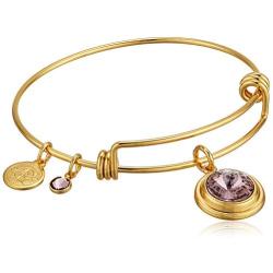 Alex and Ani Halos & Glories, June Crystal Shiny Gold Bangle Bracelet