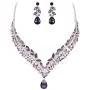 EVER FAITH Womens Austrian Crystal Decorative Leaf Teardrop Necklace Earrings Set EVER FAITH Womens Austrian Crystal Decorative Leaf Teardrop Necklace Earrings Set