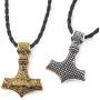 SONGCHANGJEWELRY Norse Viking Necklace for Men - Thors Hammer Mjolnir Stainless Steel Viking Talisman Jewelry Men Mjolnir Compass Amulet Pendantnt