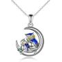 YFN Mother Daughter Necklace Sterling Silver Owl Pendant Necklace Gifts for Mom Daughter