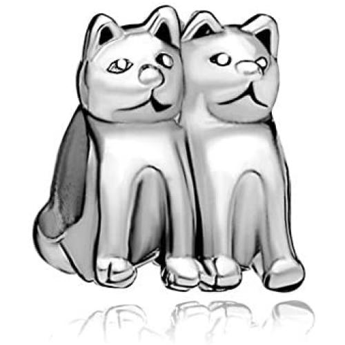 Lifequeen Cute Cat Charm Lucky Animal Charms Beads for Bracelets