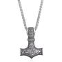 LANGHONG Nordic Viking Thors Hammer with Gods Horn Necklace Jewelry Talisman Mjolnir Necklace