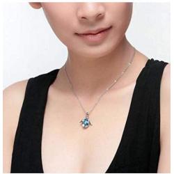 DADIWEY Angel Wing Necklaces for Women Crystals Heart Drop Shape Charm Pendant Necklace Jewelry Gift for Girls