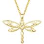 FANCIME Sterling Silver Vivid Dragonfly Pendant Necklace Irish Celtic Heart Shaped Knot Antiqued Animals Necklace Dainty Fine Jewelry for Women Teen Girls,16+ 2'' Extender…