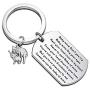 FUSTMW Baby Mine Elephant Keychain Movies Elephant Inspired Gifts Mom Baby Inspirational Jewelry Elephant Lover Gifts