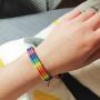 yfstyle LGBTQ Pride Bracelet for Gay & Lesbian Rainbow LGBT Pride Adjustable Handmade Braided Bracelet Gift for Her