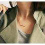 Frodete Romantic Silver Custom Bar Stick Necklace Pendant Clavicle Chain Necklace Women Men Jewelry DIY Gift