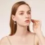 Diamond Cut Small Hoop Earrings With CZ Butterfly Charm Dangle Drop Earrings for Women Teen Girls Cartilage Sensitive Ear S925 Sterling Silver Cute Tiny Animal Hypoallergenic Piercing Jewelry Gifts