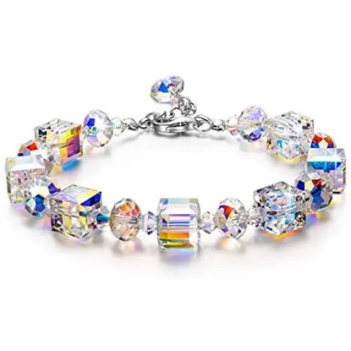 LADY COLOUR Bracelets for Women Made with Crystals from Austria, Gifts for Women, Northern Lights Jewelry for Women, Gifts for Her, Birthday Gifts for Wife Best Friend Mom Grandma LADY COLOUR Bracelets for Women Made with Crystals from Austria, Gifts for Women, Northern Lights Jewelry for Women, Gifts for Her, Birthday Gifts for Wife Best Friend Mom Grandma