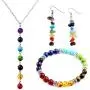 Top Plaza 7 Chakra Lava Rock Stone Beads Yoga Reiki Healing Energy Balancing Necklace Bracelets Earrings Jewelry Set Top Plaza 7 Chakra Lava Rock Stone Beads Yoga Reiki Healing Energy Balancing Necklace Bracelets Earrings Jewelry Set