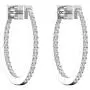 1/2 to 1 Carat Diamond Inside Out Oval Hoop Earrings for Women in 14k White Gold (H-I, SI2-I1, cttw) Screw Back by Privosa Fine Jewelry 1/2 to 1 Carat Diamond Inside Out Oval Hoop Earrings for Women in 14k White Gold (H-I, SI2-I1, cttw) Screw Back by Privosa Fine Jewelry