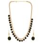 Efulgenz Bridal 14K Gold Plated Crystal Faux Pearl Beaded Collar Choker Necklace Earrings Jewelry Set for Bride Bridesmaids