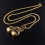 URDEAR Boxing Gloves Pendant Necklace Punk Gorgeous Charm Pendant Necklace Boxing Jewelry Gift for Men Women, 23 inches Chain