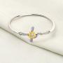WUSUANED Sunflower Cross Bracelet You Are My Sunshine Jewelry Inspirational Gift for Women Girls
