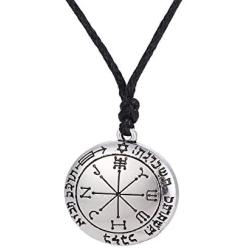 Skyrim Vintage The Sixth Pentacle of Mars Key of Solomon Seal Pendant Adjustable Rope Gothic Necklace