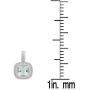 Dazzlingrock Collection 14K 7 MM Cushion Cut Ladies Halo Style Pendant (Silver Chain Included), White Gold