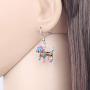 DOWAY Enamel Alloy Lovely Beagles Earrings for Women Girl Kids Dangle Drop Fashion Cute Pet Dog Jewelry Charm Gift
