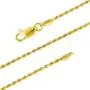 14kt Yellow Gold Plated Sterling Silver 1.3mm Diamond-Cut Rope Chain Necklace Solid Italian Nickel-Free, 14-36 Inch 14kt Yellow Gold Plated Sterling Silver 1.3mm Diamond-Cut Rope Chain Necklace Solid Italian Nickel-Free, 14-36 Inch