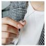 Dtja Tiny Moon Necklace for Women Teen Girls S925 Sterling Silver Minimalist Simple Mini Full Moon Karma Open Circle Orbit Necklace Polished Cute Pendant Choker Necklace Adjustable Chain Jewelry Gift