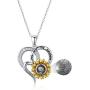 WINNICACA 925 Sterling Silver Sunflower Necklace Celtic Knot Pendant Jewelry Blessings for Women Daughter Wife Birthday Anniversary