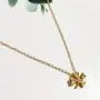 Unicorn Sun Elephant Pendant Necklace Minimalist Lucky 8 Clover Bowkont Chain Friendship Hexagram Fashion Jewelry for Women and Girls (Clover)