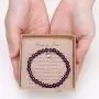 Gifts for 13 Year Old Girl Amethyst Bead Bracelet with Sterling Silver Heart Charm 13th Birthday Gifts for Girls with Card and Gift Box
