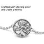 Pandora Jewelry Sparkling Family Tree Slider Cubic Zirconia Bracelet in Sterling Silver