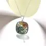 Santuzza Cushion Pendant 925 Sterling Silver Green Spinel White Nano Cubic Zirconia Fine Necklace Jewelry for Women