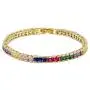 Lavencious AAA CZ Cubic Zirconia Stone Princess Cut 4MM Tennis Bracelets, 7 Inch Lengh for Women Bridal & Party Jewelry