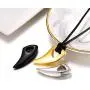 Stainless Steel Pendant Necklace for Men Women, Cool Punk Shark Teeth Necklace, Cross Necklace, Star of David Necklace, Black Leather Cord, Come Gift Box Stainless Steel Pendant Necklace for Men Women, Cool Punk Shark Teeth Necklace, Cross Necklace, Star of David Necklace, Black Leather Cord, Come Gift Box