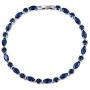 Shop LC Delivering Joy Silvertone Marquise Blue Cubic Zirconia CZ Line Tennis Bracelet Women Jewelry for Gifts Fashion 8'' Cttw 7