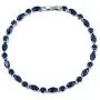 Shop LC Delivering Joy Silvertone Marquise Blue Cubic Zirconia CZ Line Tennis Bracelet Women Jewelry for Gifts Fashion 8'' Cttw 7