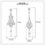 FIBO STEEL 4 Pairs CZ Dangle Wedding Earrings for Women Crystal Pearl Wedding Bridal Multiple Teardrop Long Ear Jewelry