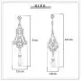 FIBO STEEL 4 Pairs CZ Dangle Wedding Earrings for Women Crystal Pearl Wedding Bridal Multiple Teardrop Long Ear Jewelry