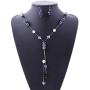 Bocar Chunky Metal Alloy Big Drop Pendant Statement Choker Collar Necklace