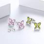 Aurora Tears Butterfly Jewelry Women 925 Sterling Silver Butterflies Necklace/Earrings/Rings Wedding Gift