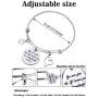 3 Pieces Inspirational Bangle Bracelets Adjustable Motivational Bracelet Stainless Steel Jewelry for Valentines Day Women Gift