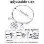 3 Pieces Inspirational Bangle Bracelets Adjustable Motivational Bracelet Stainless Steel Jewelry for Valentines Day Women Gift 3 Pieces Inspirational Bangle Bracelets Adjustable Motivational Bracelet Stainless Steel Jewelry for Valentines Day Women Gift
